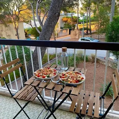 T2 Avec Clim Et Terrasse Vue Mer, Les Sablettes La Seyne-sur-Mer Exterior photo